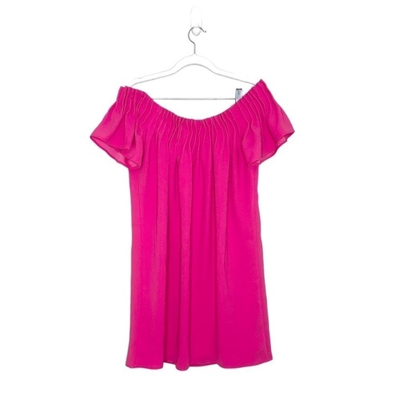 NWT Trina Turk Small Pink Fuschia The Exceptional Off Shoulder Dress - Picture 4 of 6